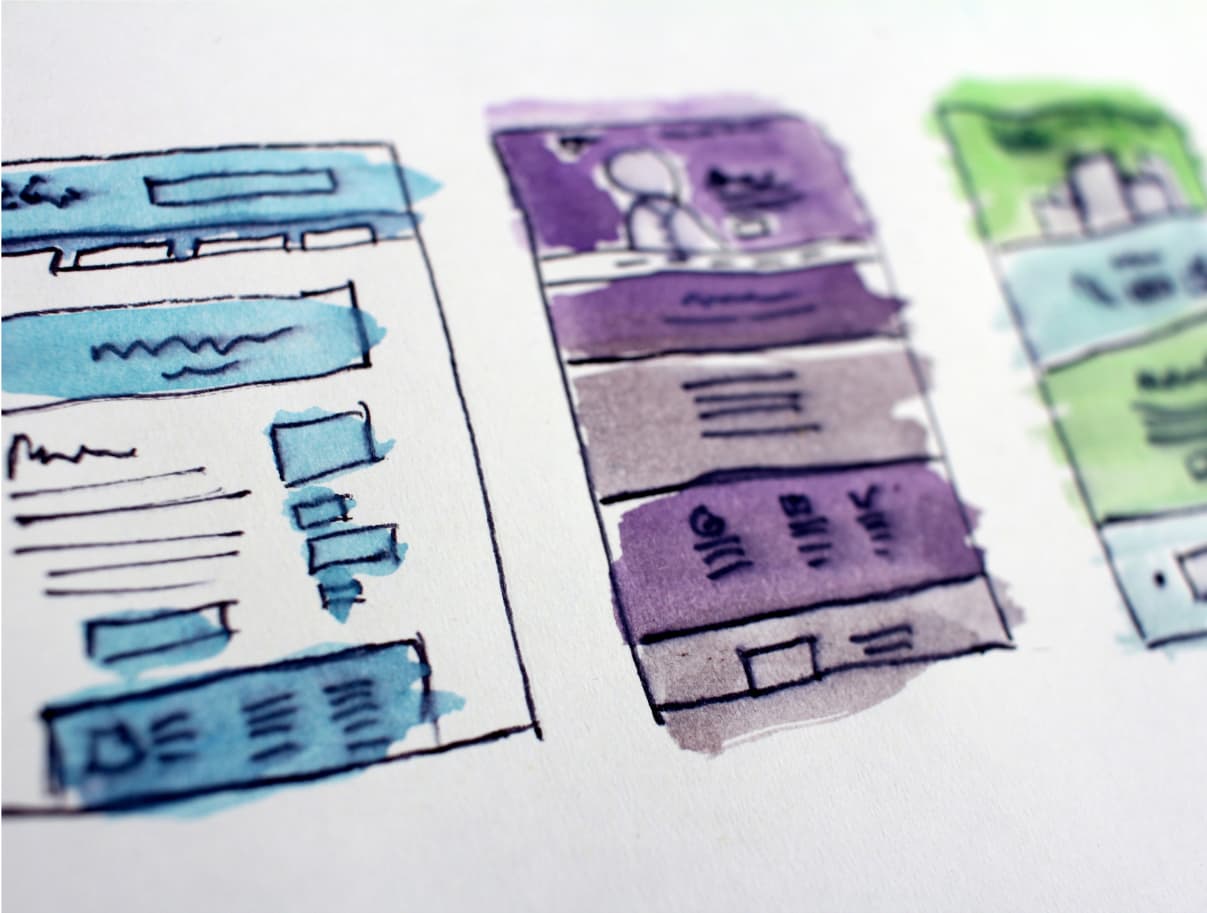 hand drawn website layouts designs